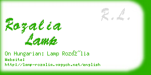 rozalia lamp business card